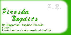 piroska magdits business card